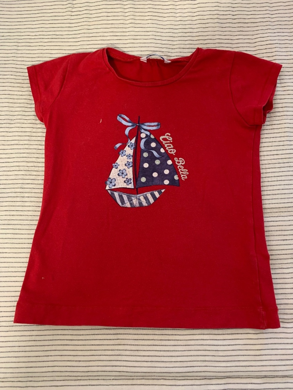 Mayoral Red Cia Bella Blue Boat Size 7 (122 CM) Top
